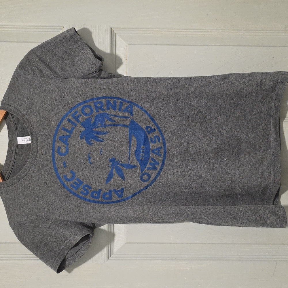 Bella canvas 2018 APPSEC-California OWASP TEE Heathered Grey looks unused!